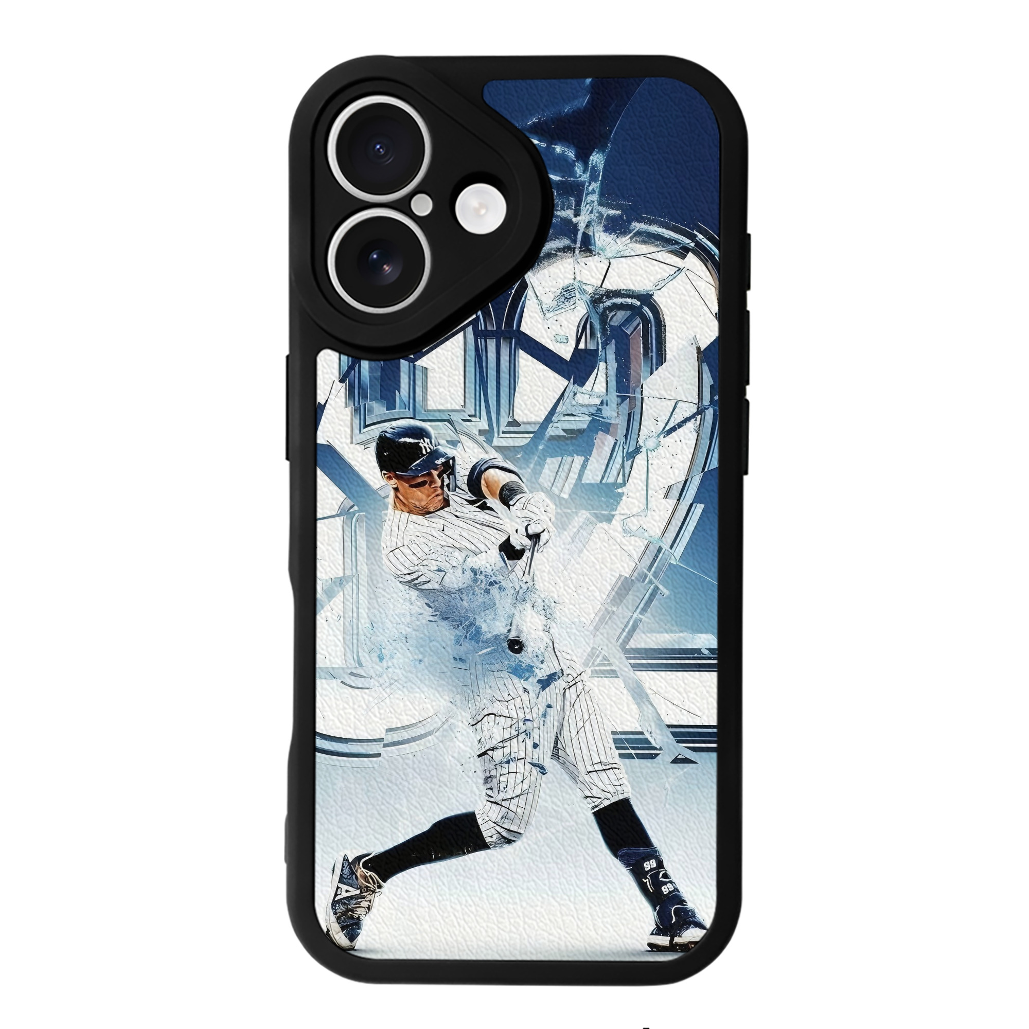 Aaron Judge 62nd Home Run IPhone 16 Silicone Leather Case – UV Print, Lambskin Texture – Perfect Fit, Wireless Charging Compatible, Scratch Resistant, Precise Cutouts – Stylish Protection For IPhone 16